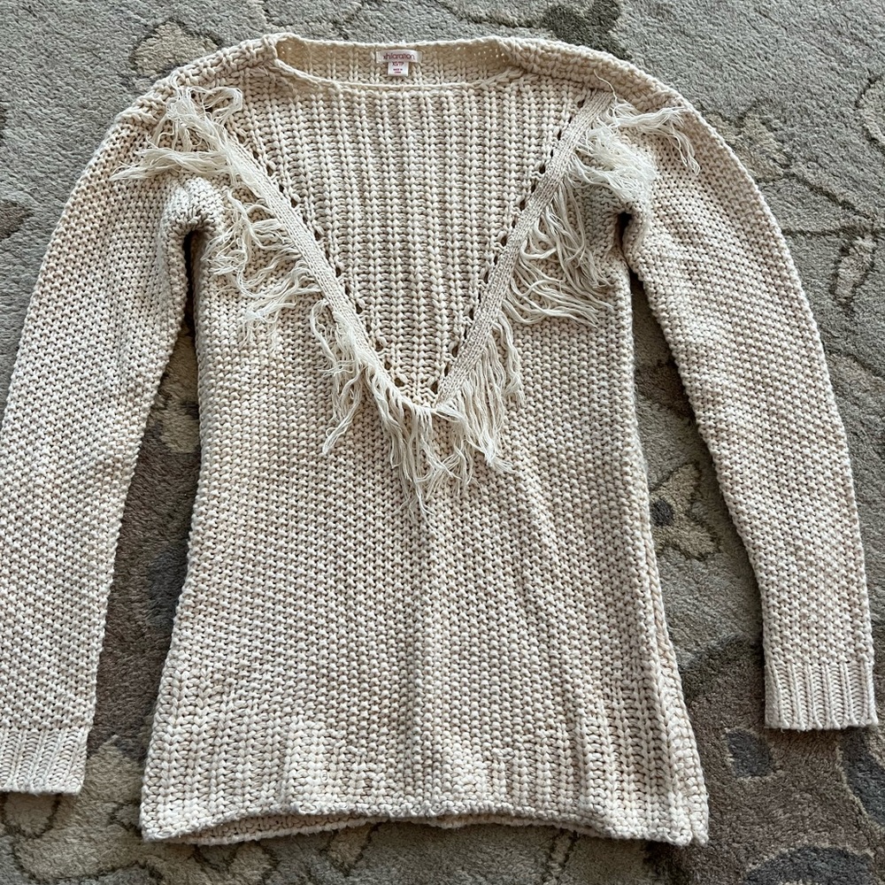 Xhilaration cream boho sweater, Women’s XS